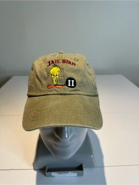 Tweety 'Jail Bird' Embroidered Baseball Cap - Olive